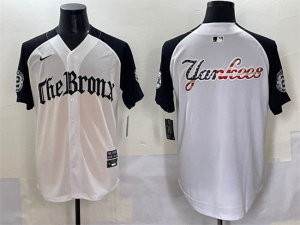 New York Yankees Team Big Logo White/Black 'Gothic Legacy Edition' Vapor Premier Limited Stitched Baseball Jersey