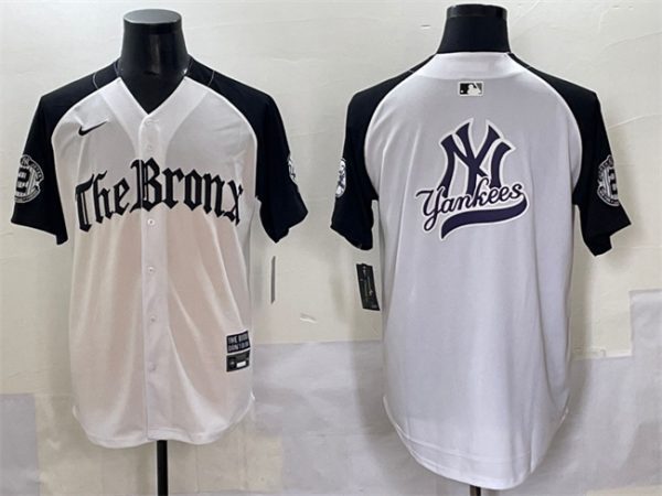 New York Yankees Team Big Logo White/Black 'Gothic Legacy Edition' Vapor Premier Limited Stitched Baseball Jersey