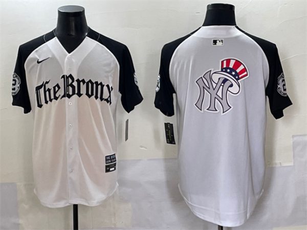New York Yankees Team Big Logo White/Black 'Gothic Legacy Edition' Vapor Premier Limited Stitched Baseball Jersey